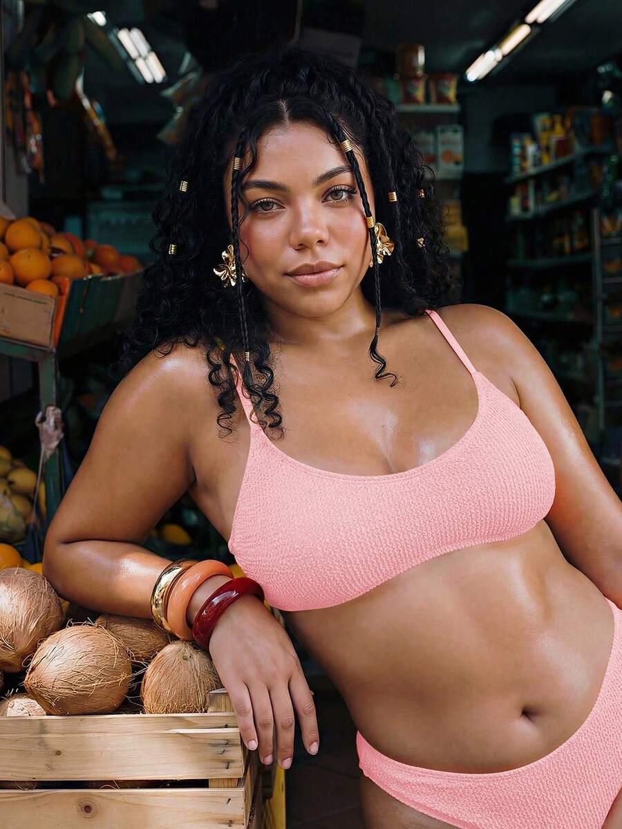 różowa góra od bikini struktura