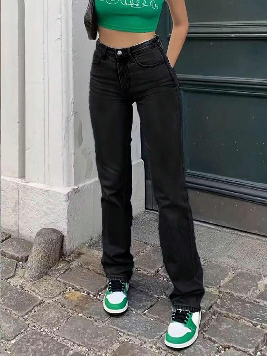 czarne spodnie jeans