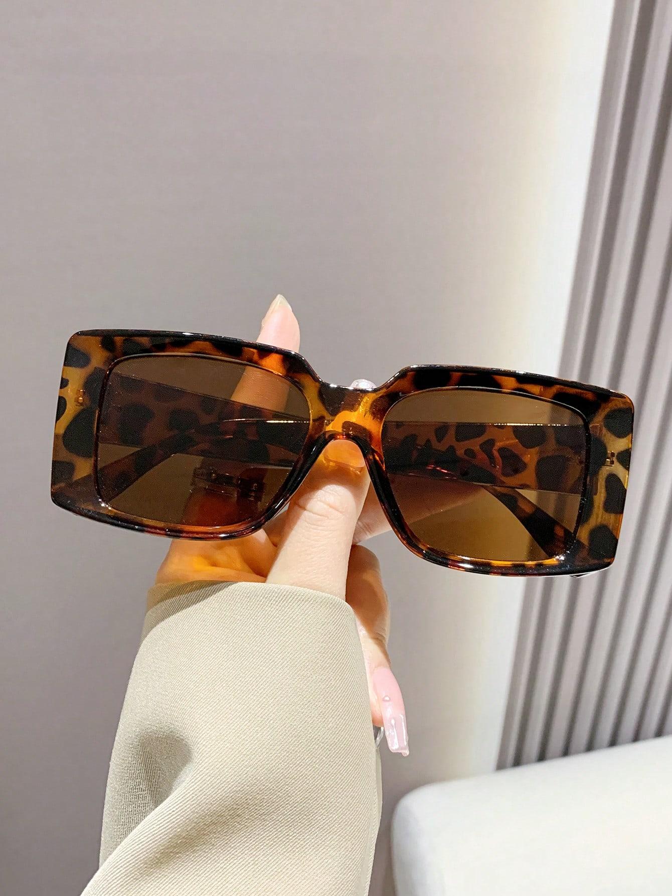 okulary przeciwsłoneczne leopard print