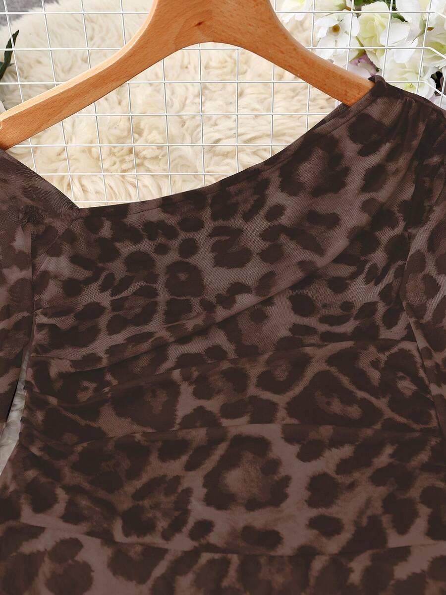 brązowe body animal print