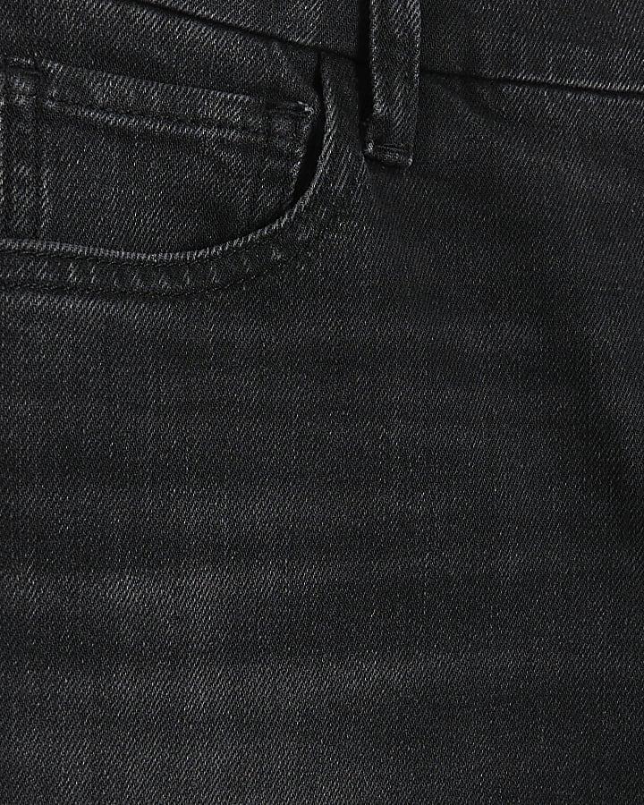 czarne spodnie rurki jeans wysoki stan