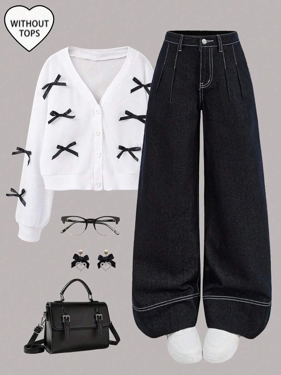 CZARNE SPODNIE JEANS