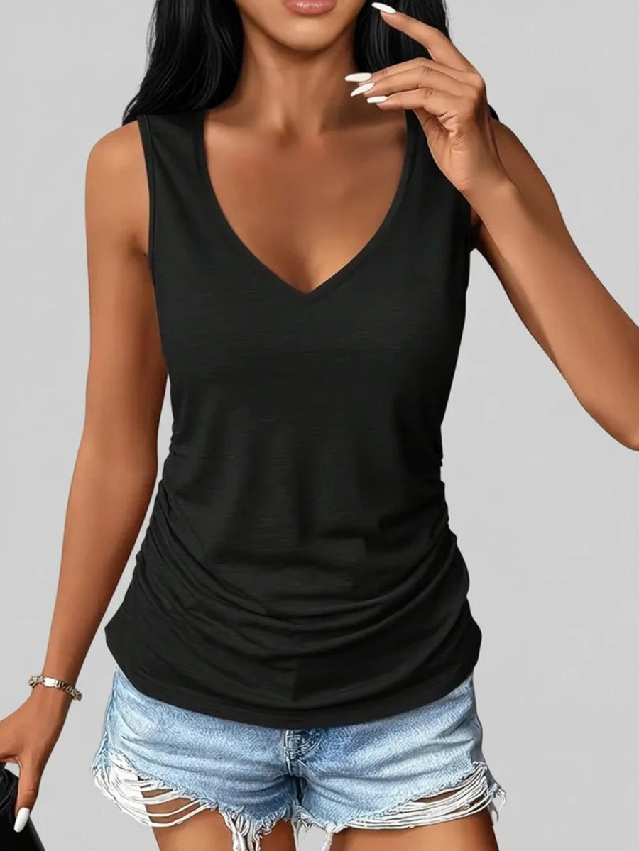 BLUZKA BEZ RĘKAWÓW V-NECK 2-PACK