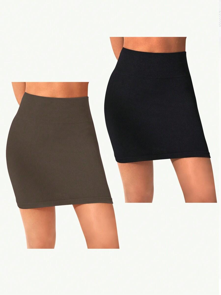 PRĄŻKOWANA SPÓDNICA 2-PACK