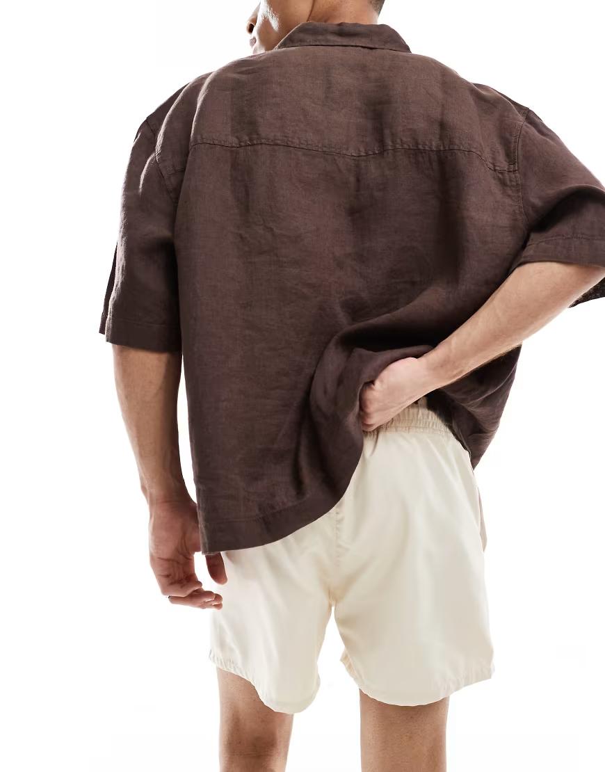 KREMOWE SPODENKI KIESZENIE