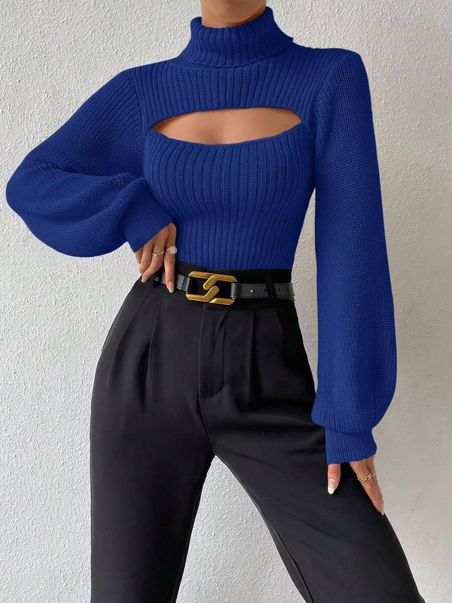 DOPASOWANY SWETER WYCIĘCIE GOLF 