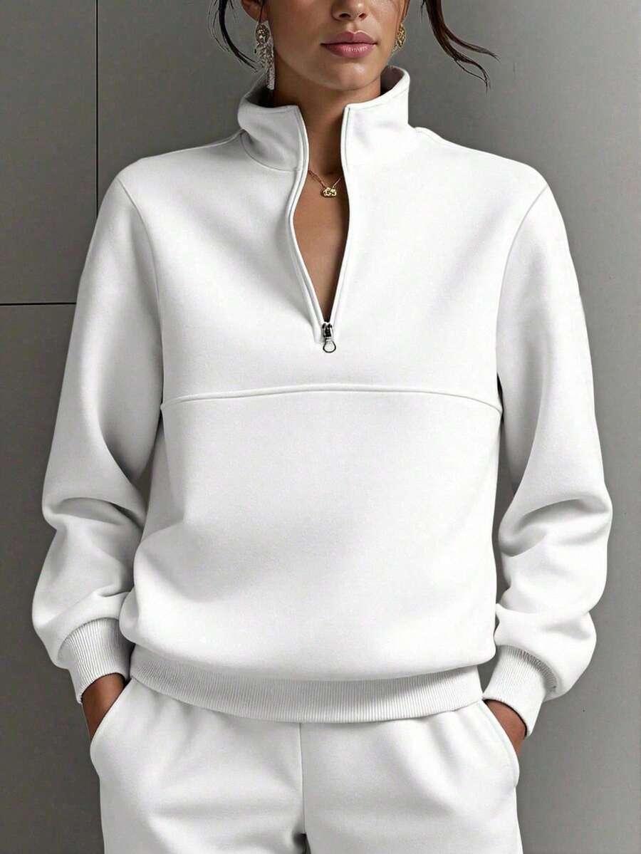 BIAŁA BLUZA STÓJKA