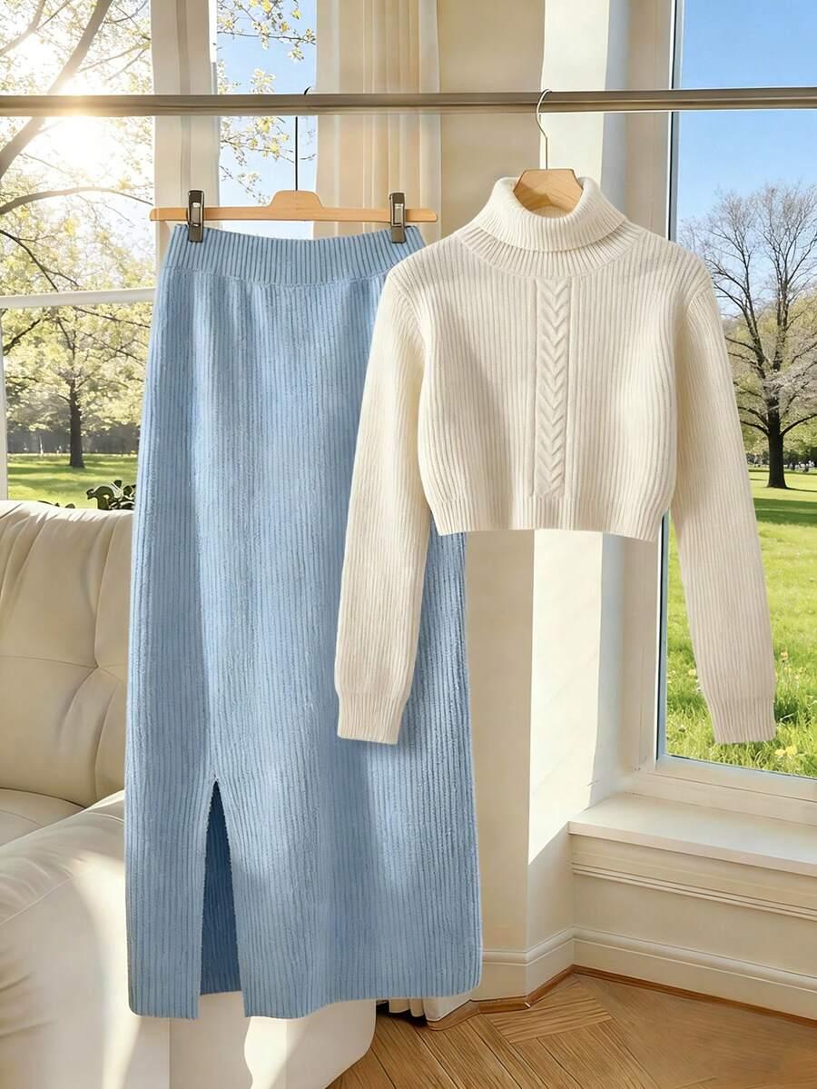 sweter spódnica komplet