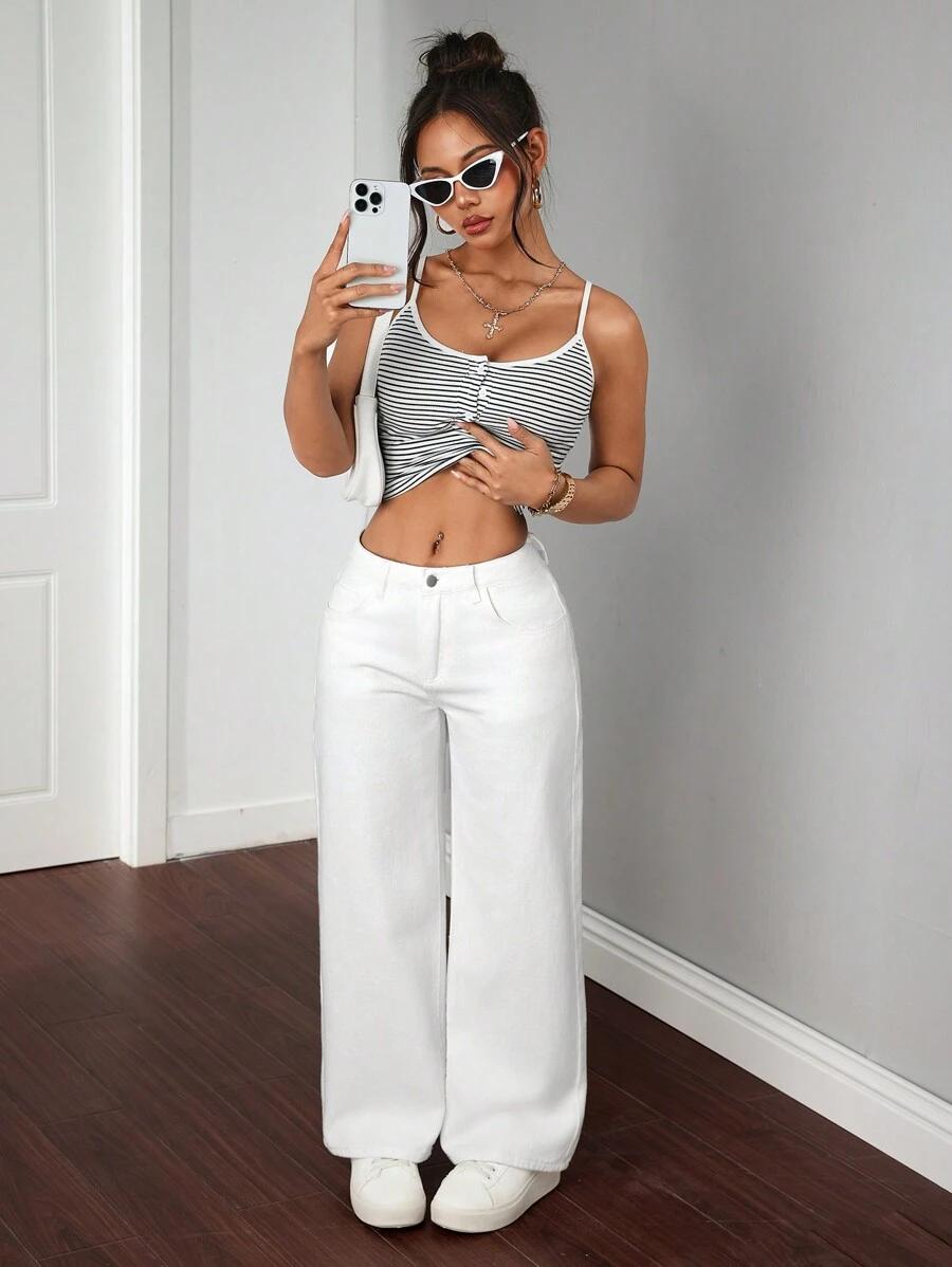 SPODNIE JEANS PROSTE NOGAWKI 