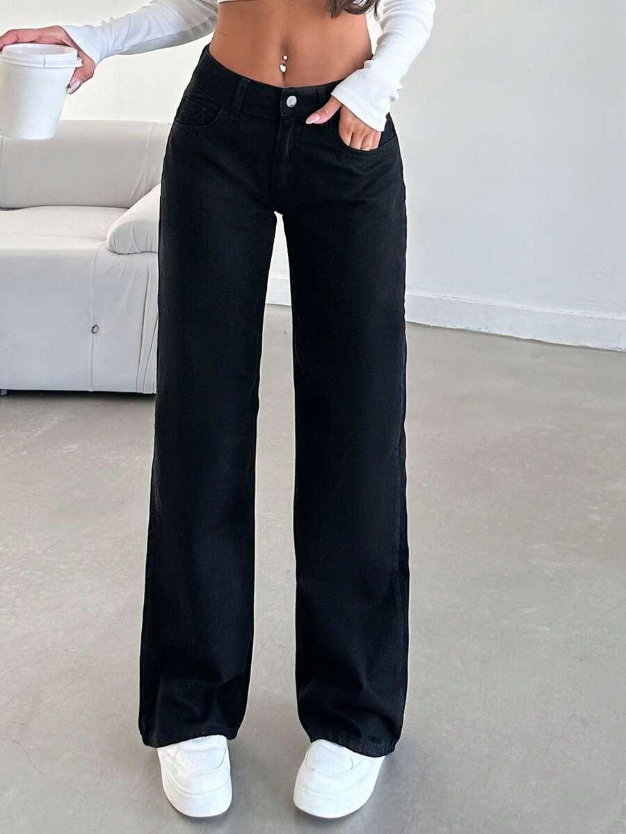 JEANSY Z PROSTYMI NOGAWKAMI TALL