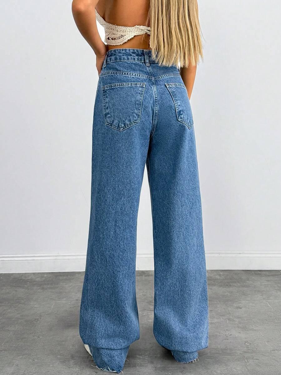 NIEBIESKIE SPODNIE JEANS