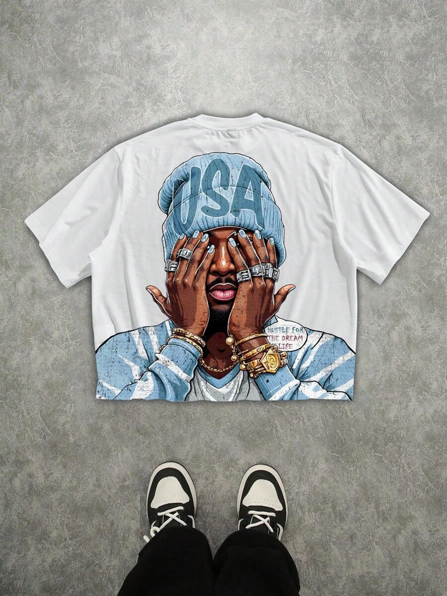 BIAŁY T-SHIRT WZÓR