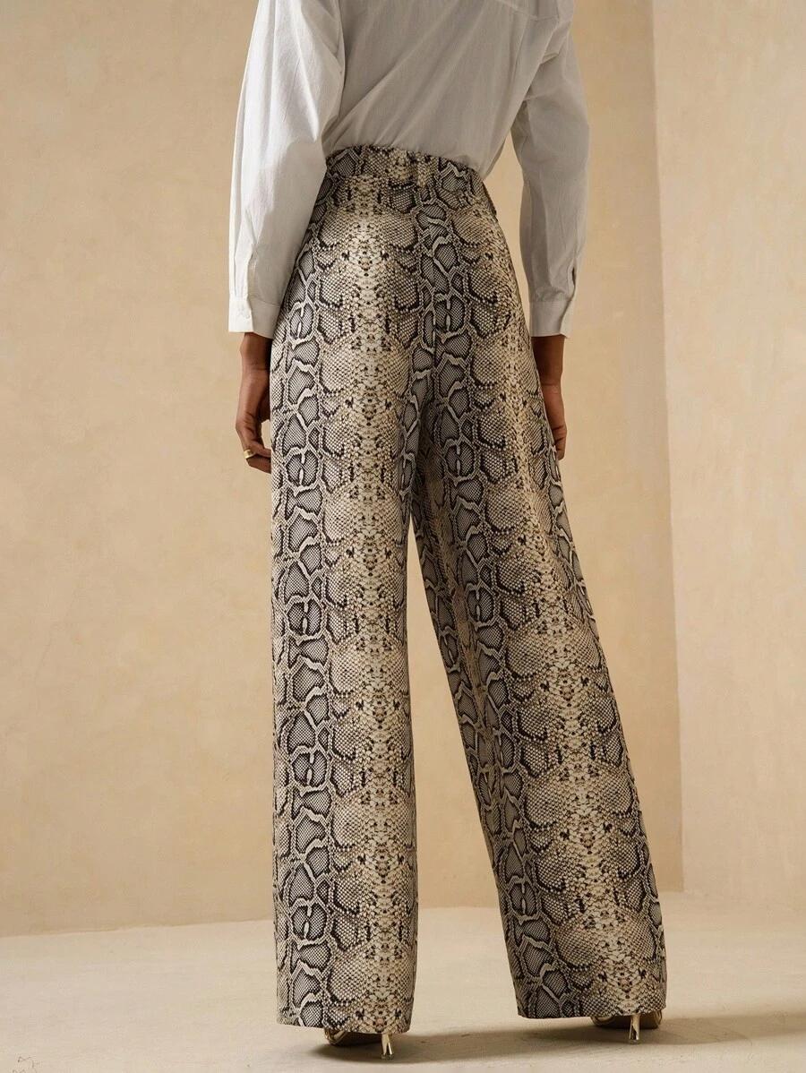 SPODNIE PROSTA NOGAWKA ANIMAL PRINT