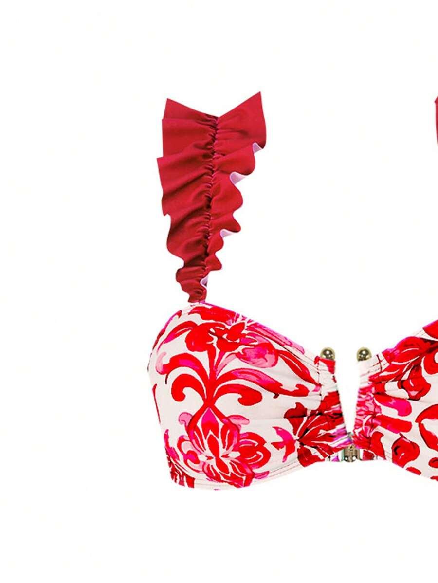 DWUCZĘŚCIOWE BIKINI PAREO KOMPLET