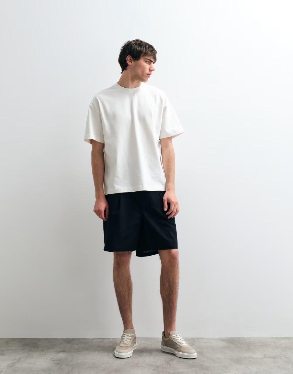 kremowy t-shirt basic