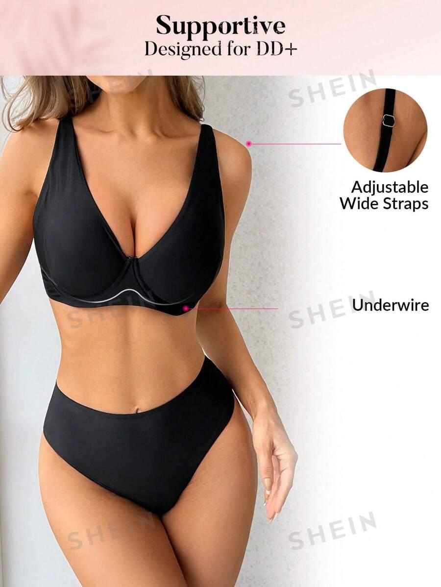 czarna góra od bikini wiązanie 