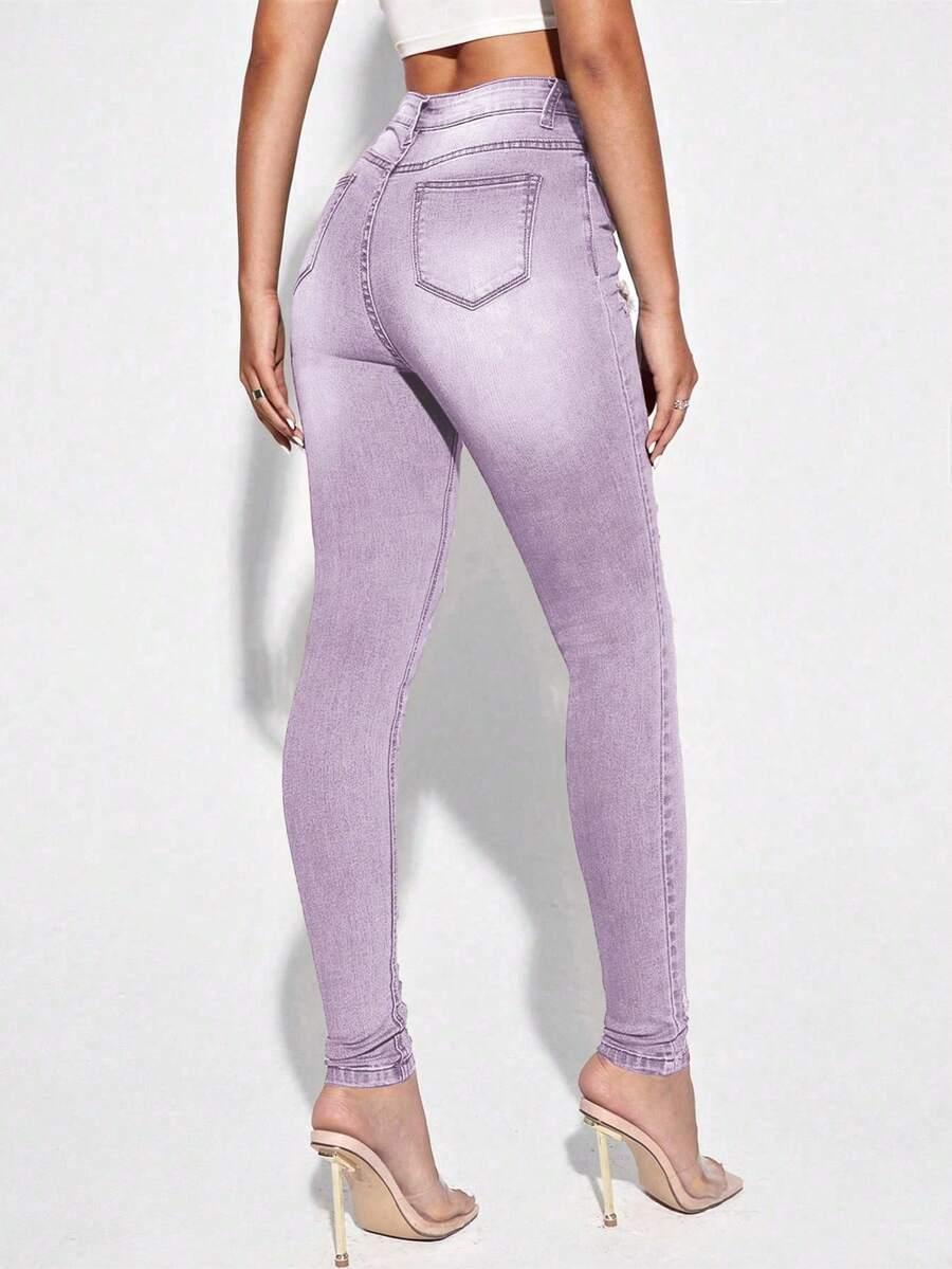spodnie jeans wysoki stan 