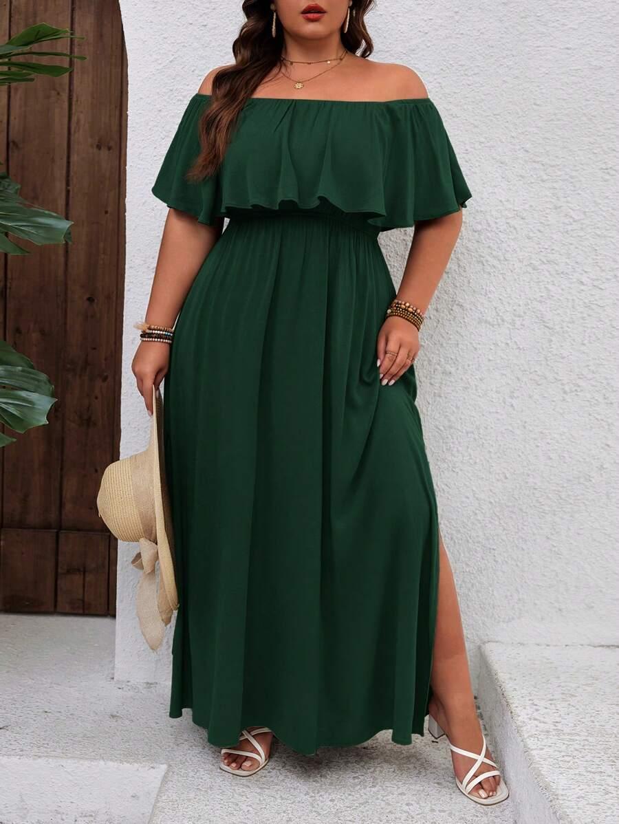zielona maxi sukienka