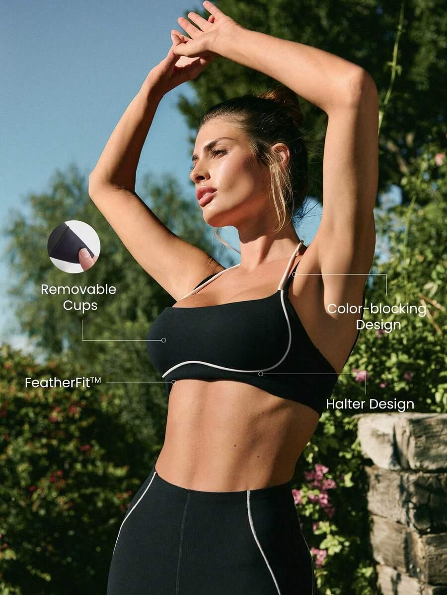 czarny sportowy top