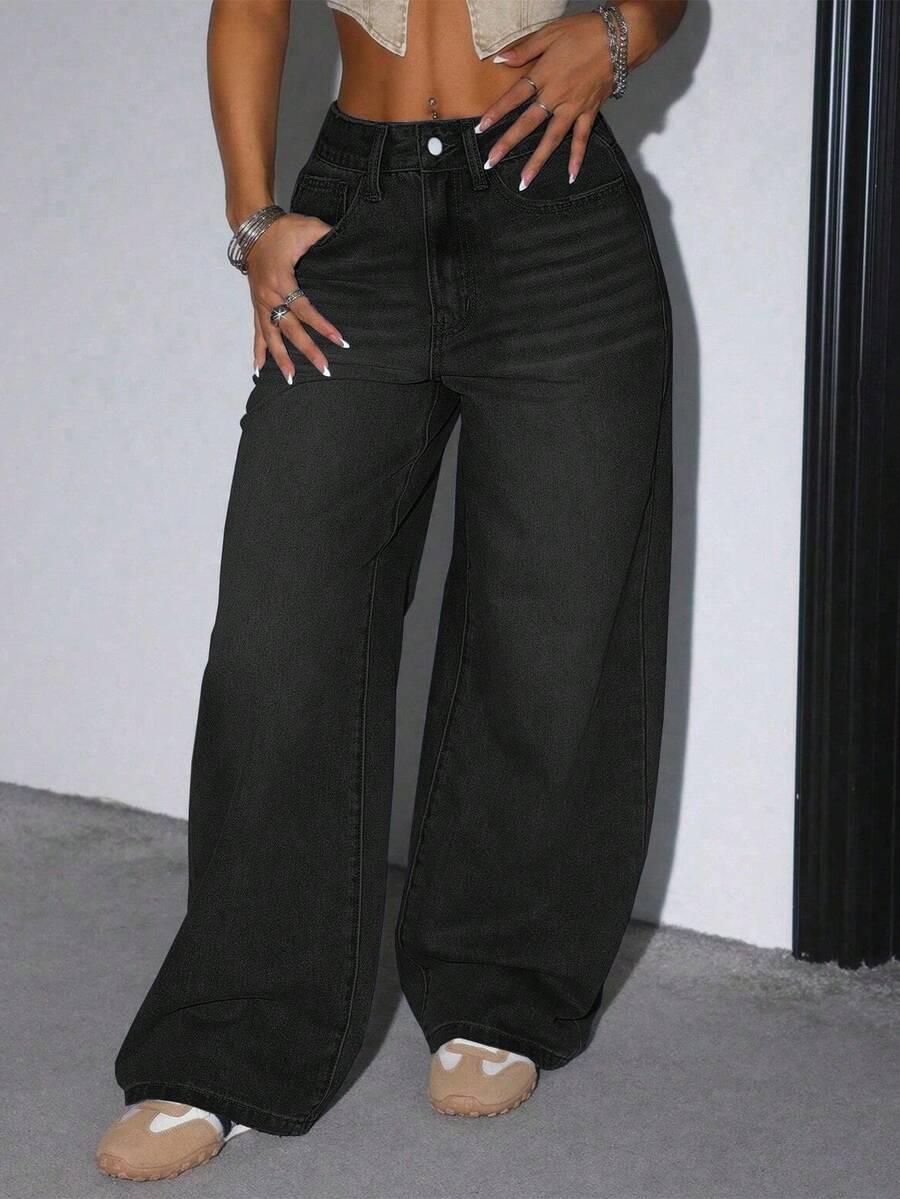 czarne spodnie jeans