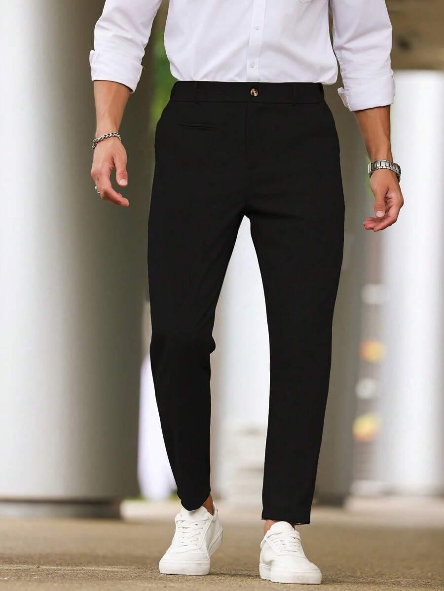 CZARNE ELEGANCKIE SPODNIE