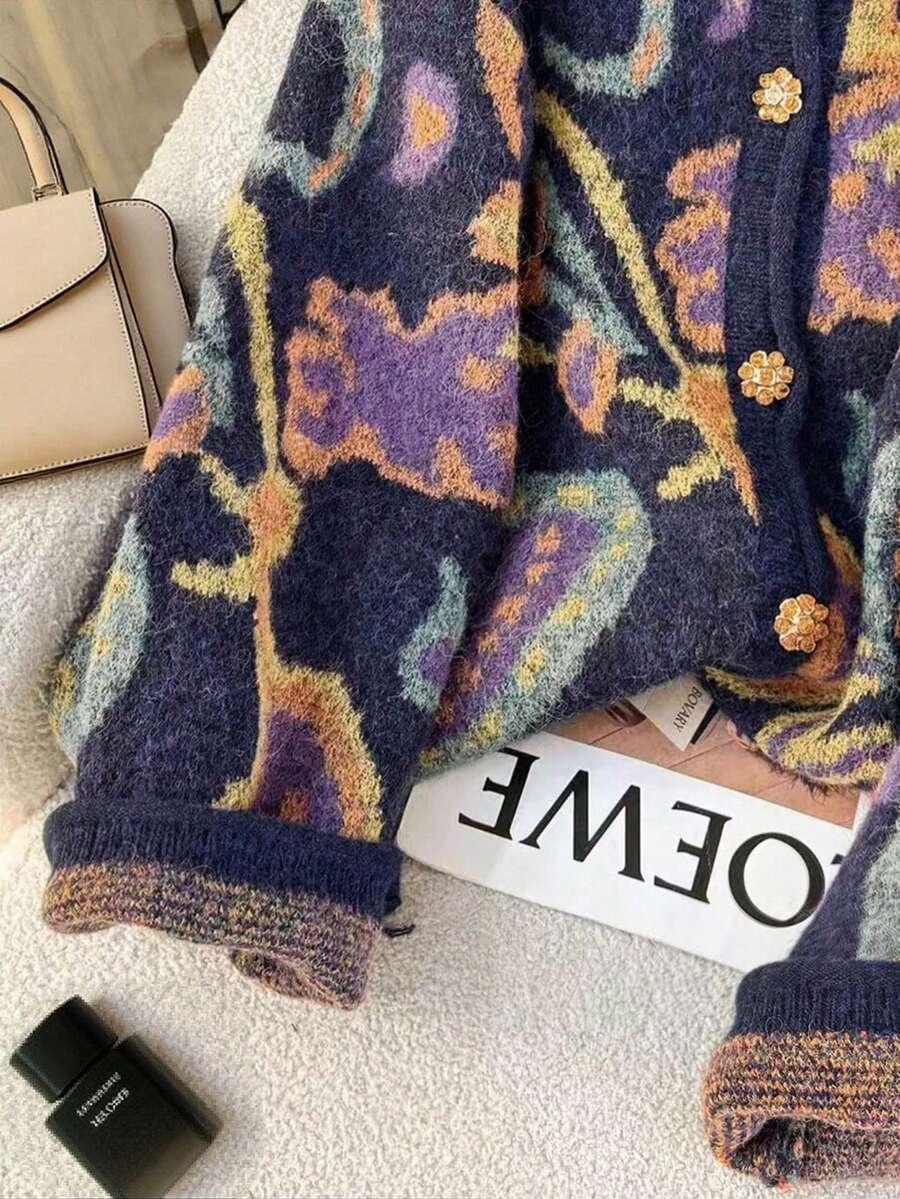SWETER KARDIGAN PRINT