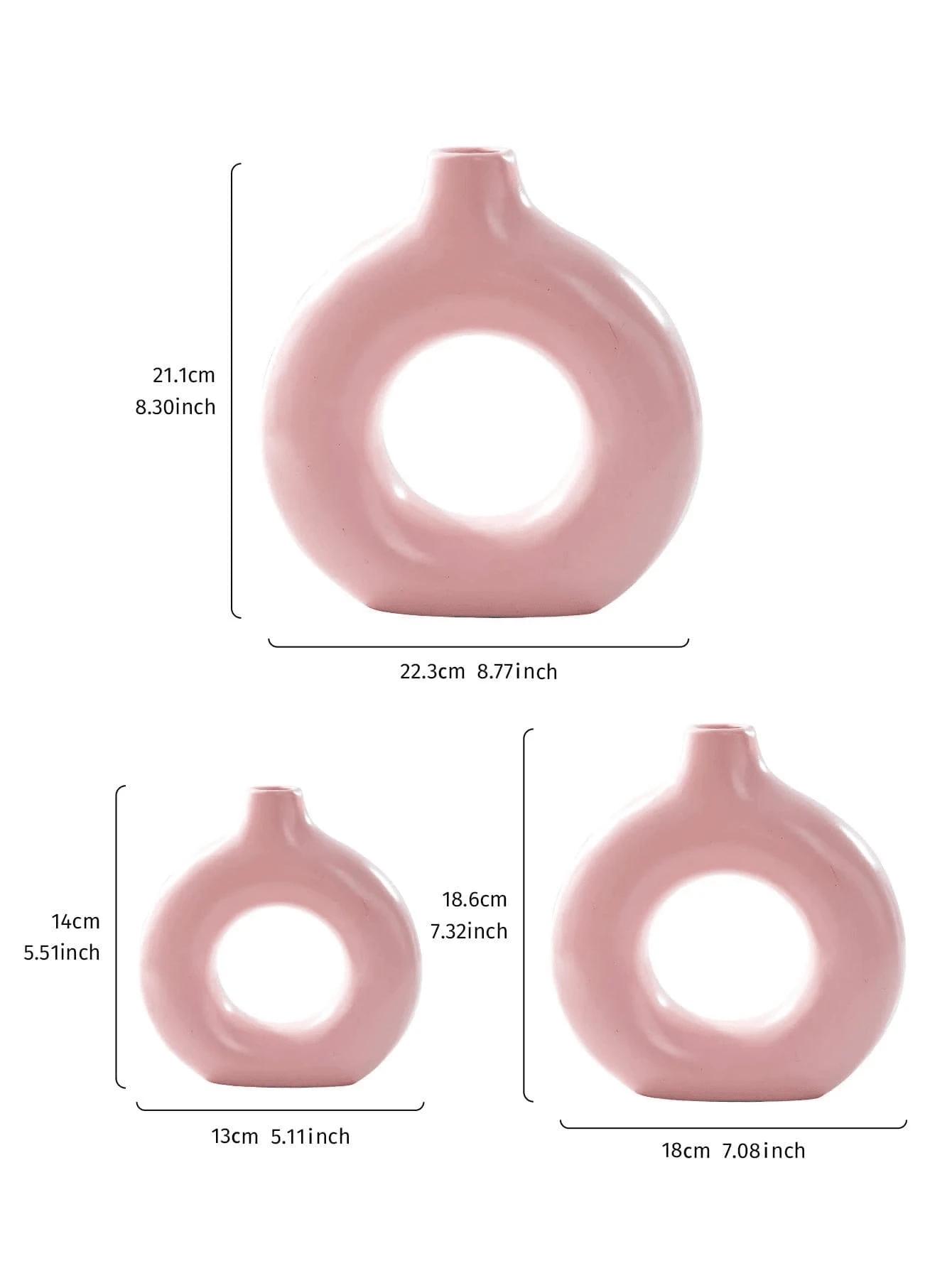 różowy wazon na kwiaty 3-pack