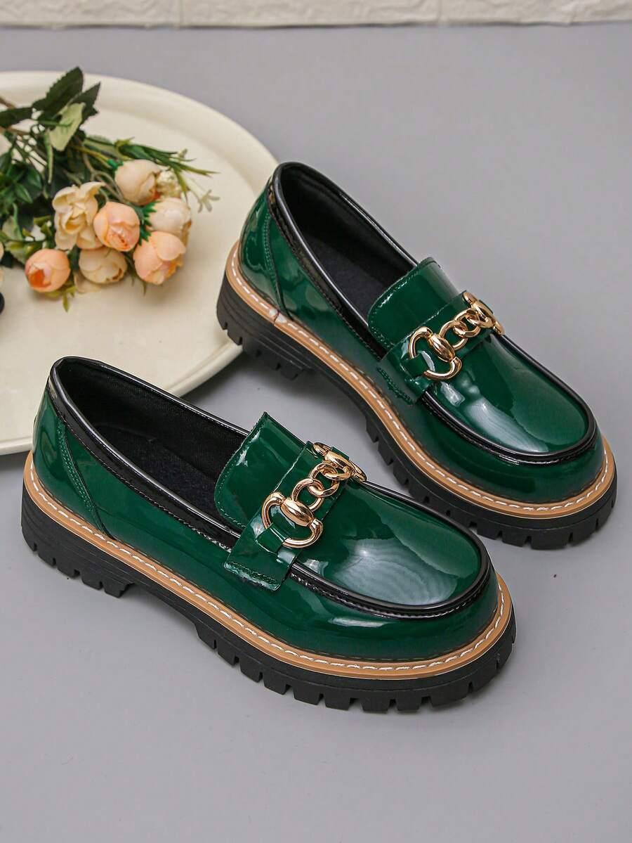 zielone MOKASYNY CASUAL