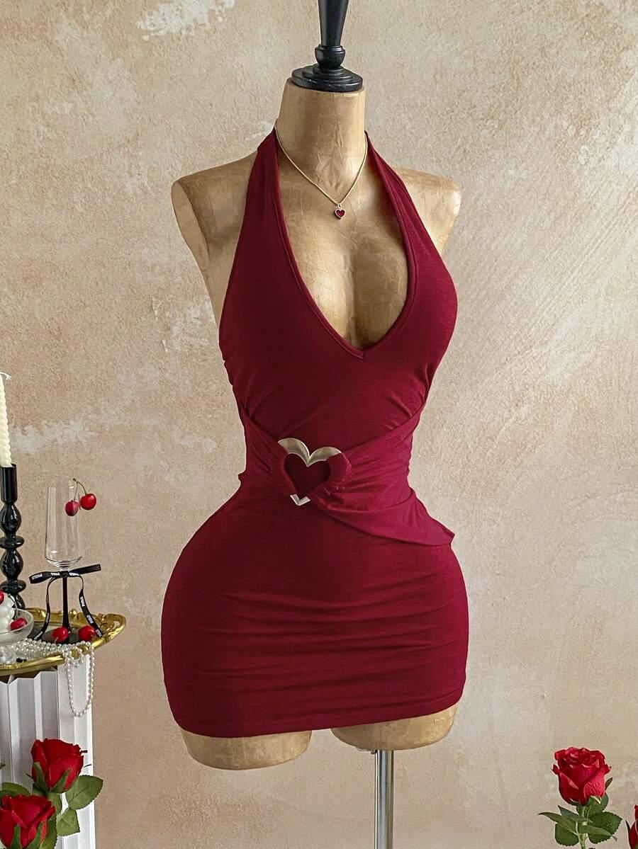 czerwona mini sukienka 