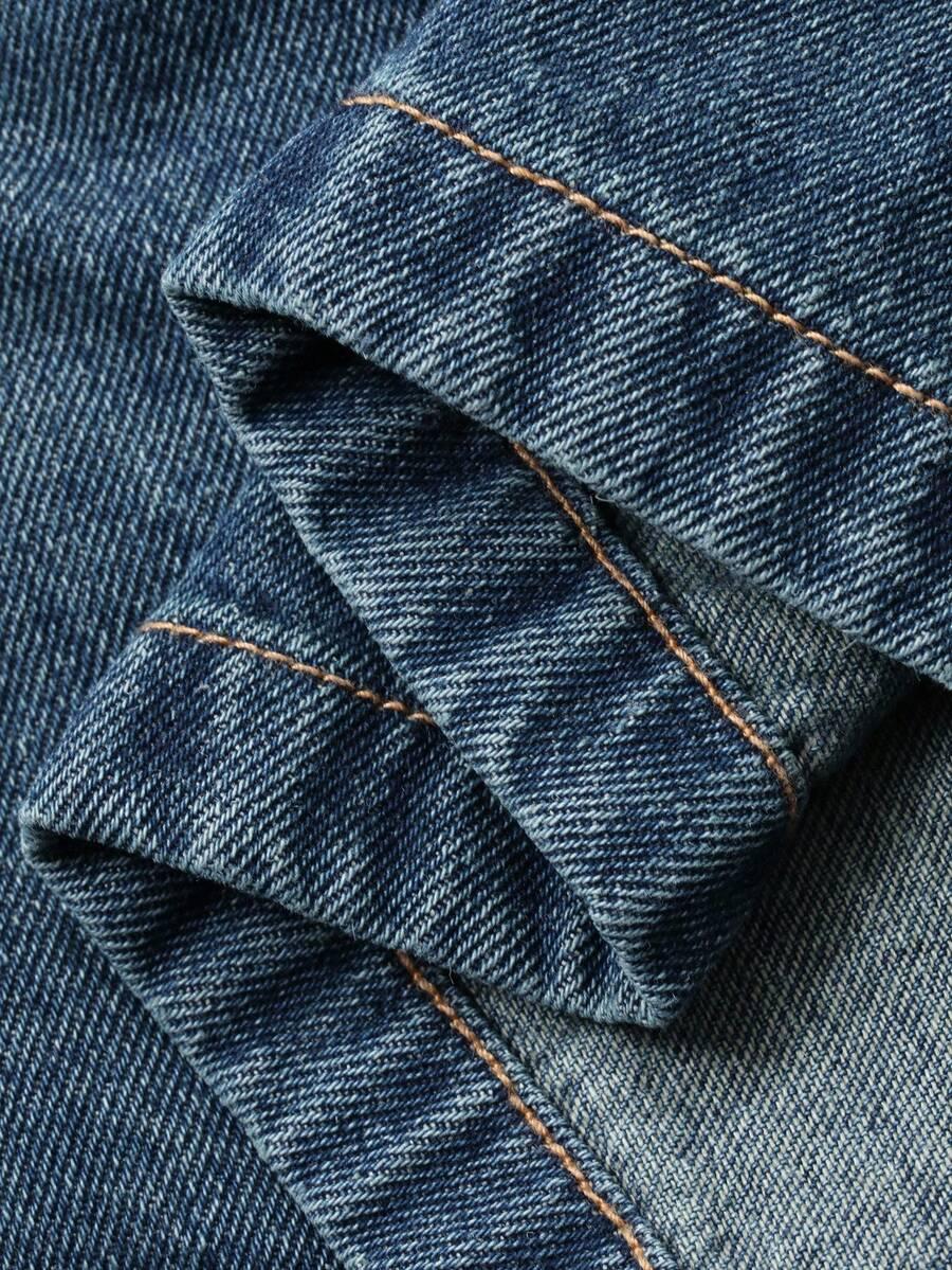 niebieska sukienka jeans