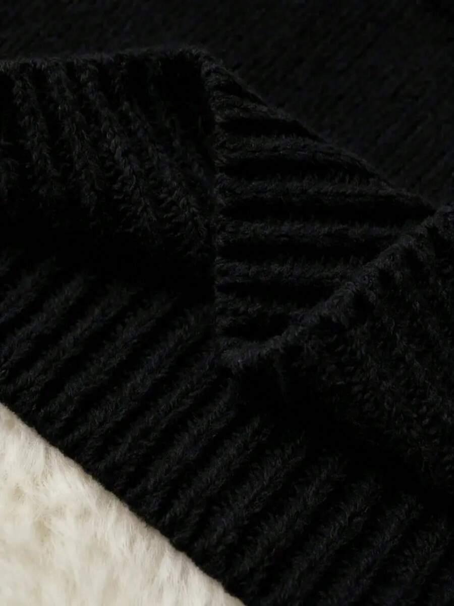 CZARNY SWETER ANIMAL PRINT