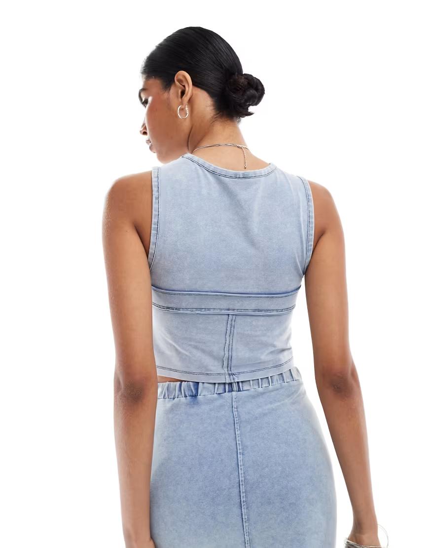 NIEBIESKI TOP JEANS