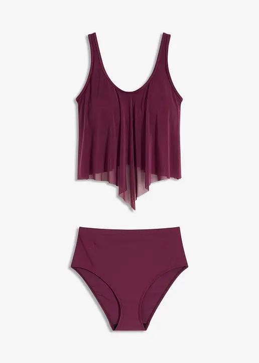 TANKINI Z PRZEZROCZYSTĄ SIATECZKĄ
