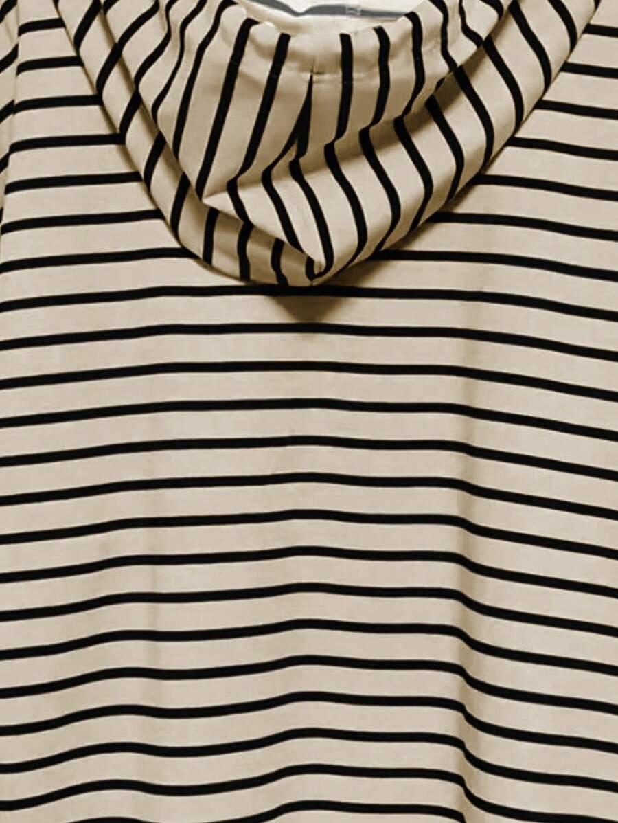 bluza z kapturem wzór paski 