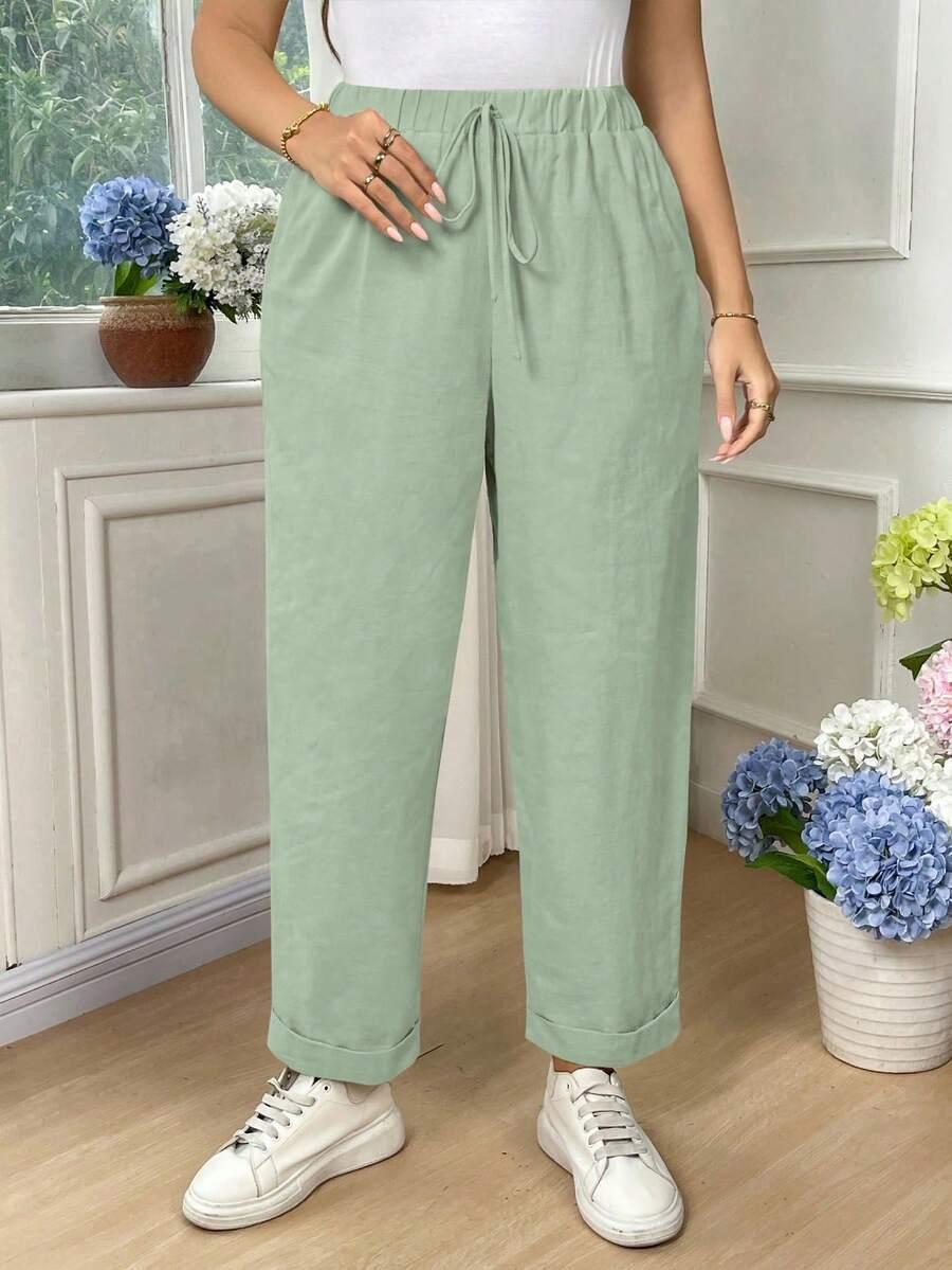 ZIELONE  SPODNIE CASUAL