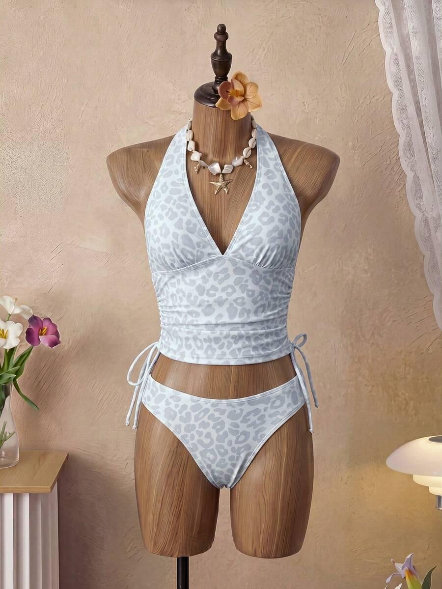 DWUCZĘŚCIOWY STRÓJ KĄPIELOWY tankini animal print