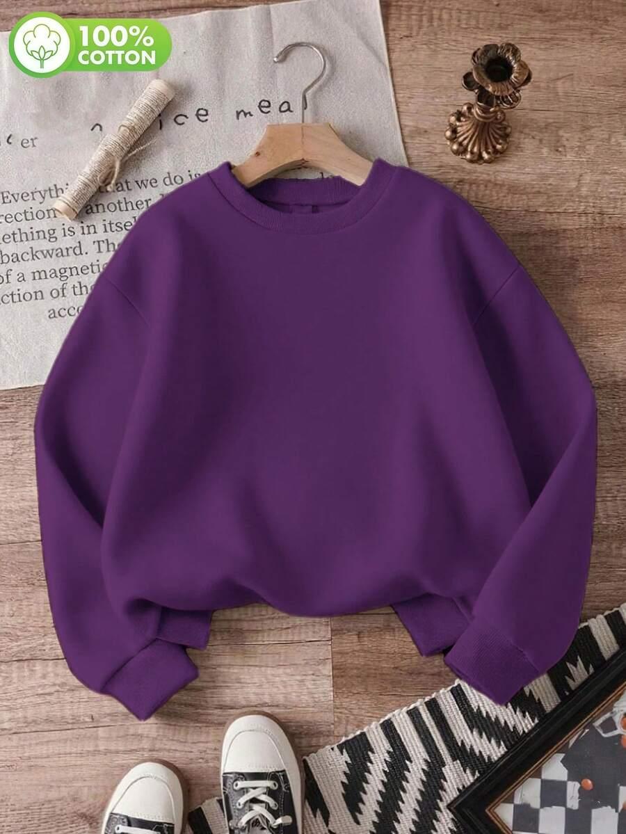fioletowa bluza casual