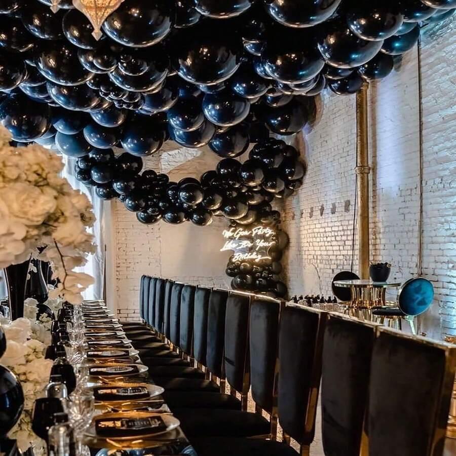 czarne balony 10 szt