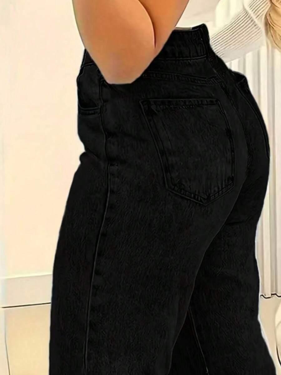 CZARNE JEANSY KIESZENIE 