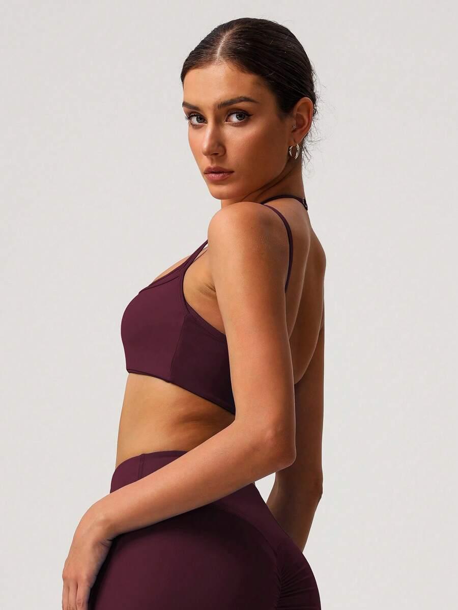 FIOLETOWY SPORTOWY TOP