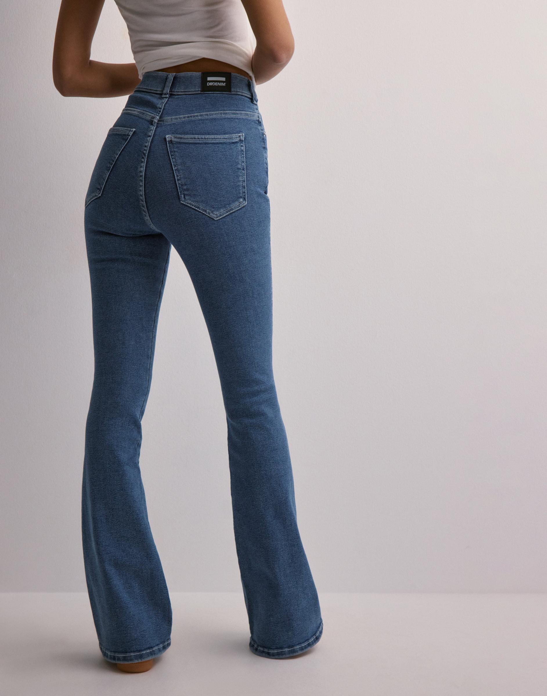 spodnie dzowny jeans wysoki stan moxy
