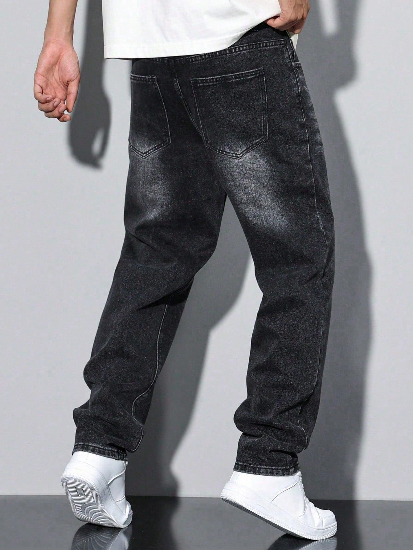 CZARNE SPODNIE JEANS