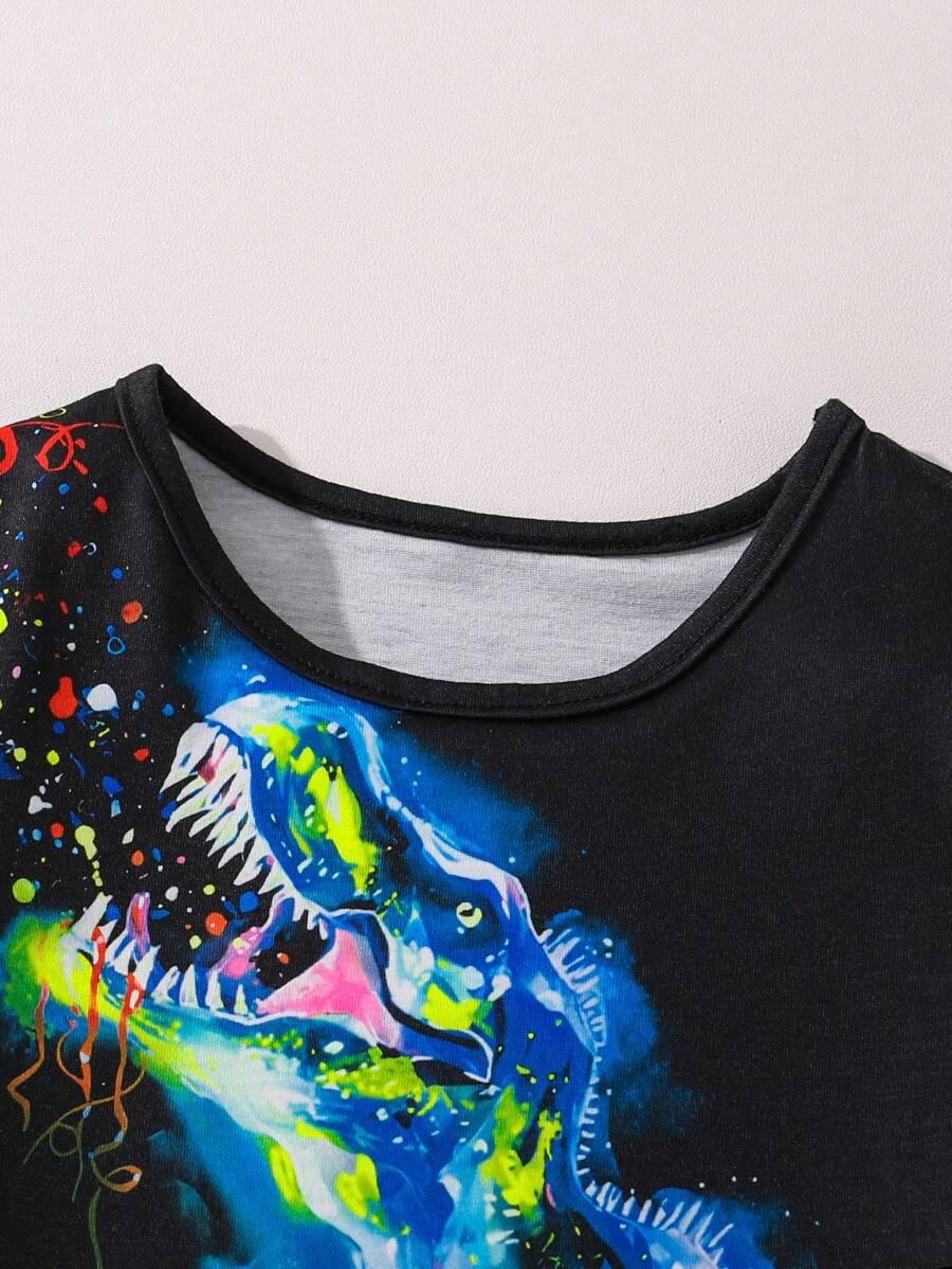 czarny t-shirt print