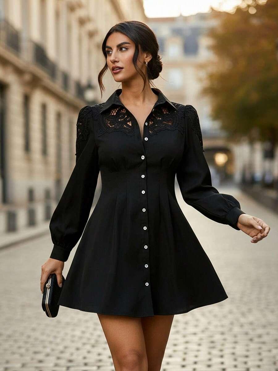 czarna mini sukienka