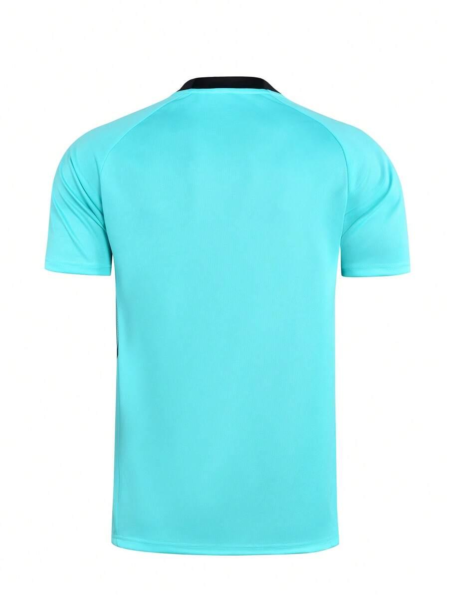 niebieski t-shirt print 