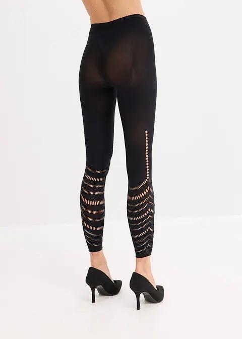 LEGGINSY Z OCZKOWANYM HAFCIE 80 DEN