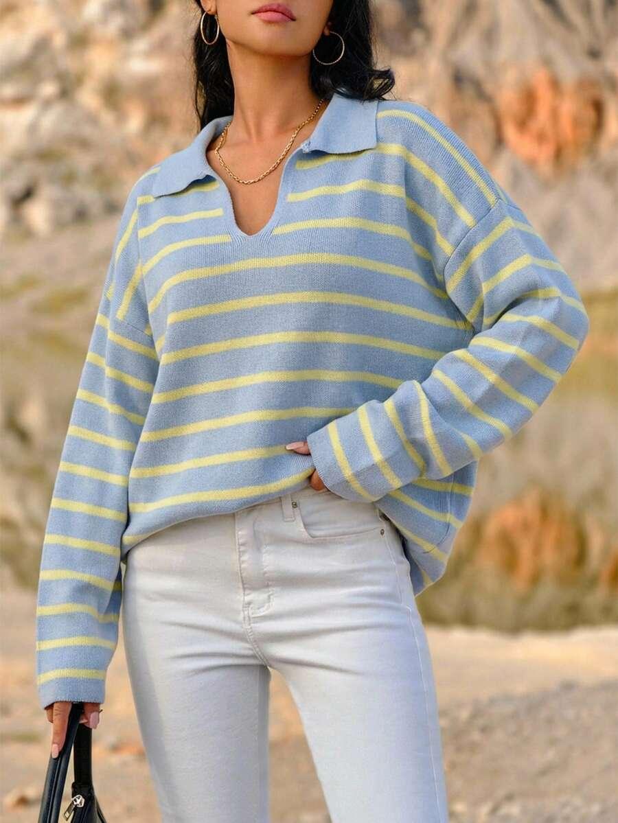 SWETER PASKI KOŁNIERZYK