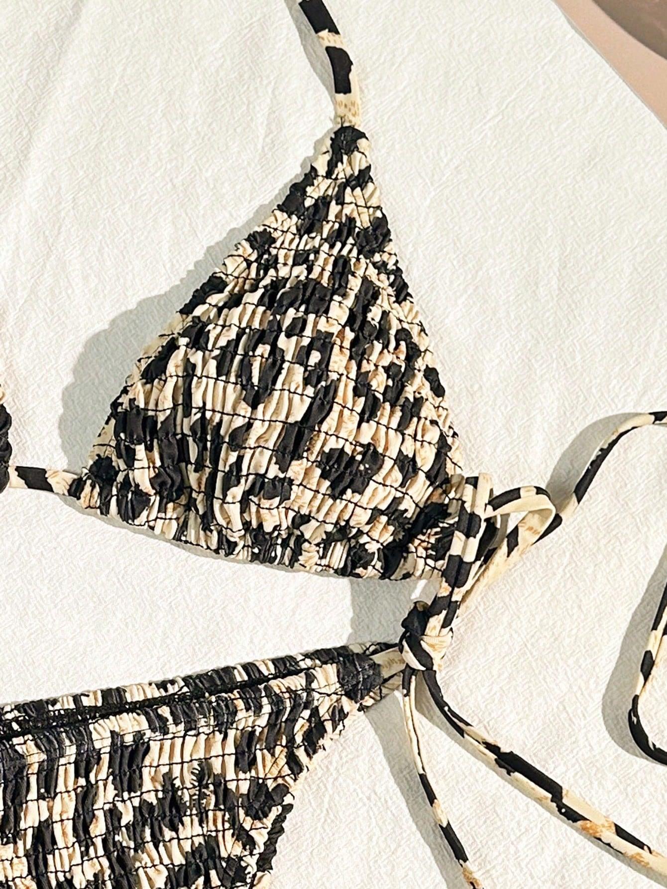 góra od stroju kąpielowego animal print 