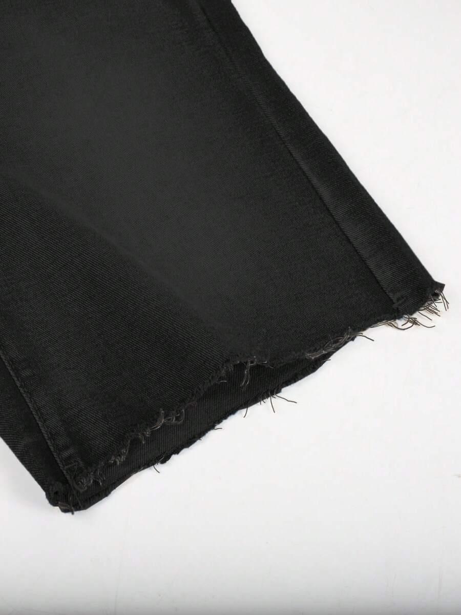 CZARNE SPODENKI JEANS