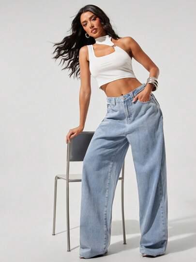 NIEBIESKIE SPODNIE JEANS